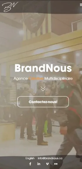 Le site de BrandNous Média sur téléphone