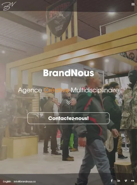 Le site de BrandNous Média sur tablette