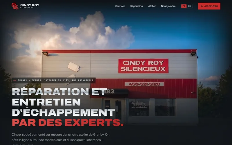 Le site de Cindy Roy Silencieux sur ordinateur