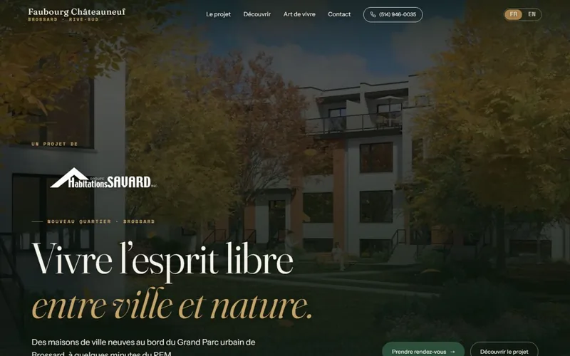 Le site de Faubourg Châteauneuf sur ordinateur