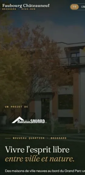 Le site de Faubourg Châteauneuf sur téléphone